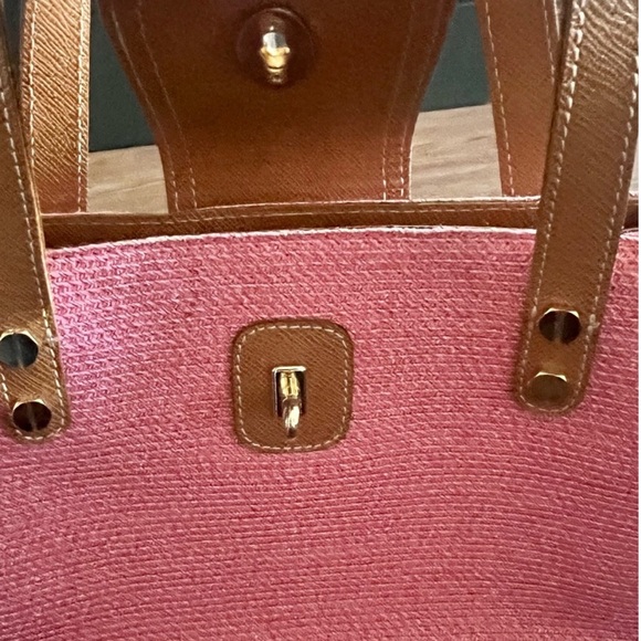 Like New Pink and Brown Squishee shoulder bag by Eric Javits, Small to Medium - Picture 5 of 9